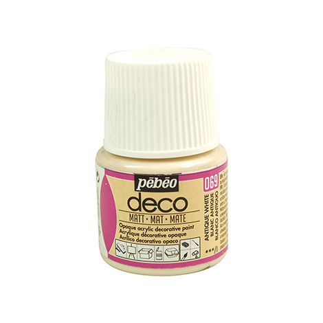 Farba Pebeo Deco Matowa 45ml, Biała/69 Antique White